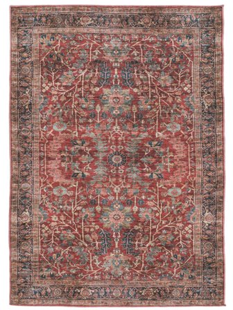 Waschbar Khalifa Oriental Rot Oeko-Tex Teppich