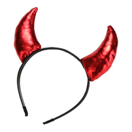 Gotisk oxhorn huvudbonad djävulshorn pannband Halloween jul kostym