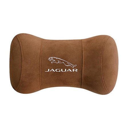 Rl-kompatibel Jaguar-bilkudde i hjortläder, nackkudde, säteskudde, sov kudde, bilkudde i minnesskum
