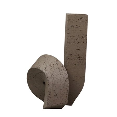 Polyresin-maljakko, 19x17x30cm, harmaa geometrinen kuvio