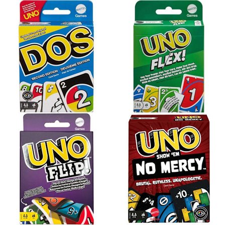 Hot Rea Mattel Uno Flip! Flex Dos-spel No Mercy Cards Game Familj Rolig underhållning Brädspel Multiplayer Poker Game Gifts