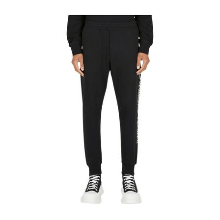 Alexander McQueen, Logo Print Track Pants Czarny, Mężczyzna, Rozmiar: L