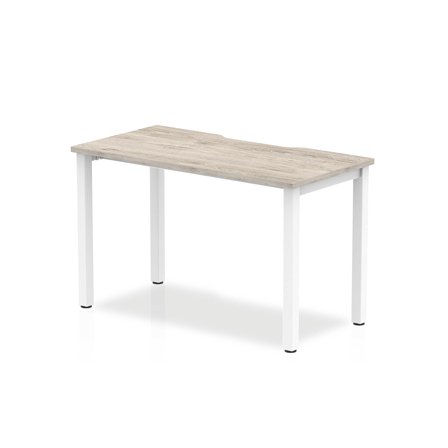 Bench desk EVOLVE, 1 person, 1200x800 mm, grey oak-white