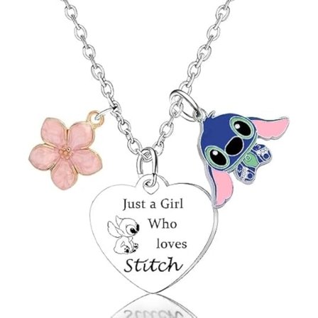 Stitch Halskjede Søte Stitch Gaver til Jenter Smykker Stitch Elskere Gaver med Måneanheng