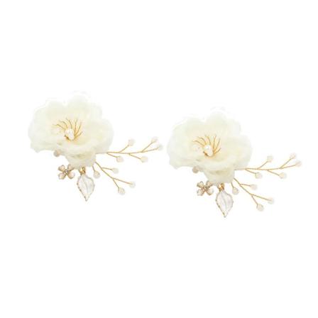 Förpackning Med 2 Kvinna Brud Blomma Hårklämmor Hårnål Bröllop
