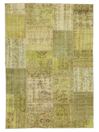 170X240 Tapis Patchwork Moderne Jaune Foncé/Jaune (Laine, Turquie) Carpetvista