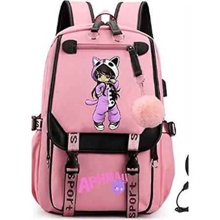 Stitch USB Ladattava Koululaukku Poika- ja Tyttöopiskelijoiden Reppu