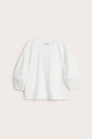 Kappahl | Topp med puffermer | Offwhite