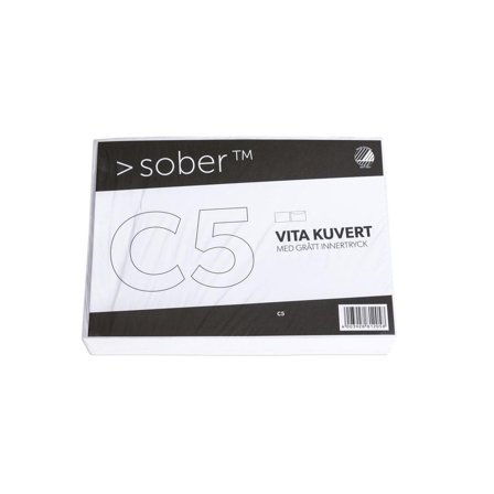 SOBER Kuvert konsument C5 162x229mm fukthäftande 10/fp - Lyreco - Emballage och lagerutrustning - Kuvert och postemballage - Kuvert - C5