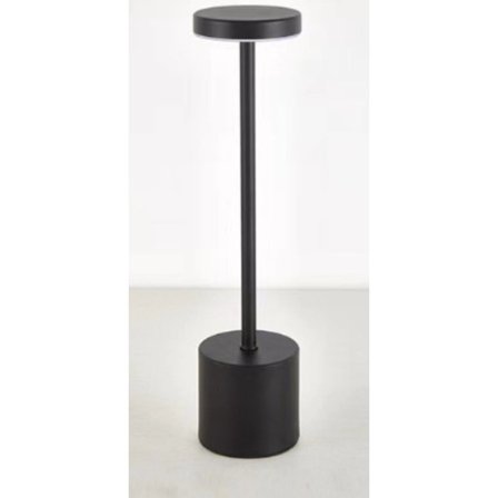 Enkel Uppladdningsbar Bordlampa Restaurang Skrivbords Bar Atmosfärslampa Sängbord Nattledslampa - svart