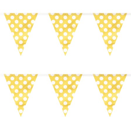 Polka Dot Gul Vimpelguirlande
