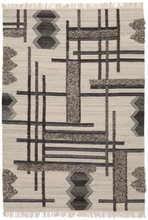 Cindy Alfombra - Beige Crema/Marrón Claro 170X240 Lana