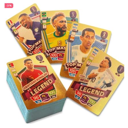 55 stk. 2022/23 FIFA World Cup-kort, UEFA Champions League, fodboldkort, gyldne kartotekskort, ingen dubletter