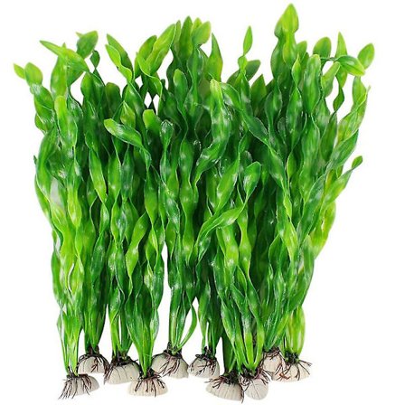 10 stk kunstig tangdekorasjon brukt til husholdning og kontor akvarium simulering plast tang vannplanter