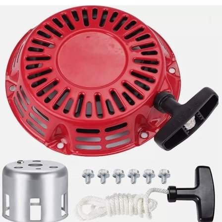Rekylstarter-sæt til Honda GX120, GX160, GX140, GX200 5.5HK & 6.5HK, Rekylstarter + Starterkop + Håndtag + Klips + Skrue, 12 i 1 Motorstarter A