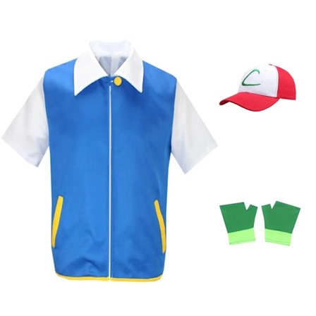 P-PokemonING Go Cosplay Lasten Aikuisten Anime Ash Ketchum Vaatteet Miehet Sininen Takki Puku Pojat Tytöt Halloween Juhlat Cosplay puku