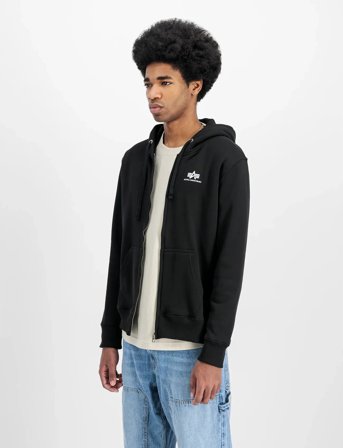 Alpha Industries Basic Zip Hoodie Sl - Black - M