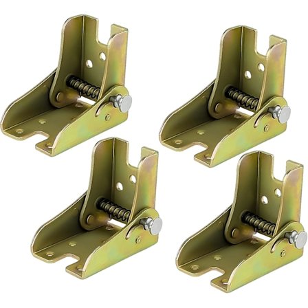 Stabile foldbare hængsler til pladsbegrænsede applikationer, letvægts galvaniserede metalhængselstøtter til borde, senge, arbejdsbænke (sæt med 4)