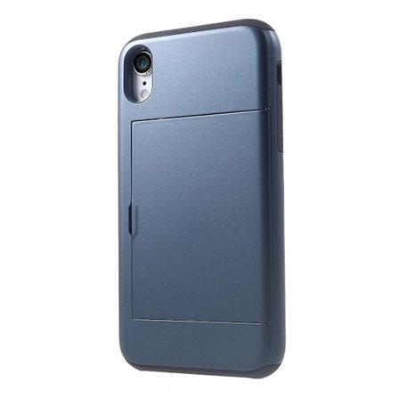 IPhone XR case with a card holder - Dark blue