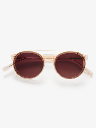 John Henric Men's Sunglasses Mykonos, Gold clip-on Size Onesize