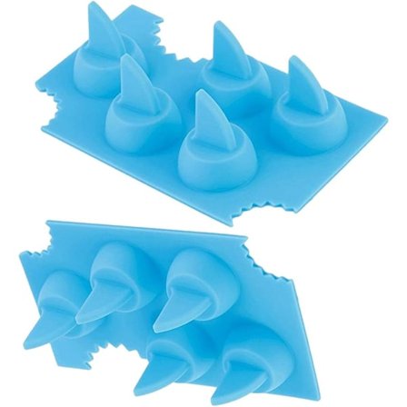 2-pack Novelty Silikon DIY-formar Hajfena Choklad Geléform Form Isbitstråg Verktyg Frystillverkare