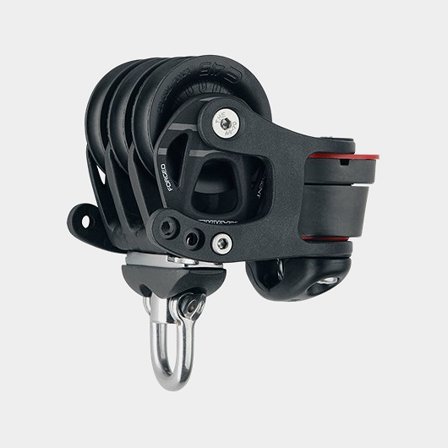Harken 45mm Aluminum Element Triple Block - Swivel, Cam Cleat (6242)