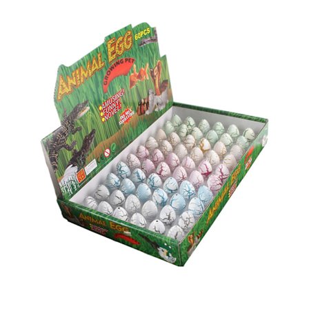 60 stk Magiske Dinosauræg Udklækning Dino Voksende Børnelegetøj Julegave til Børn, 100% Ny (LGL)