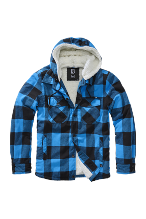 Jas Brandit Lumber Hooded Zwart/Blauw M