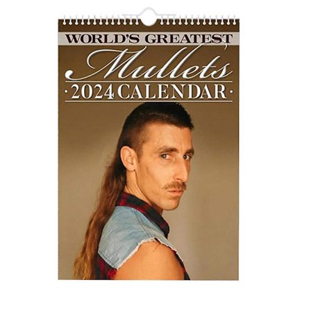 Verdens beste mullet-veggkalender 2024 - Månedlig ukentlig daglig planlegger Hjemmedekorasjon Gave til menn