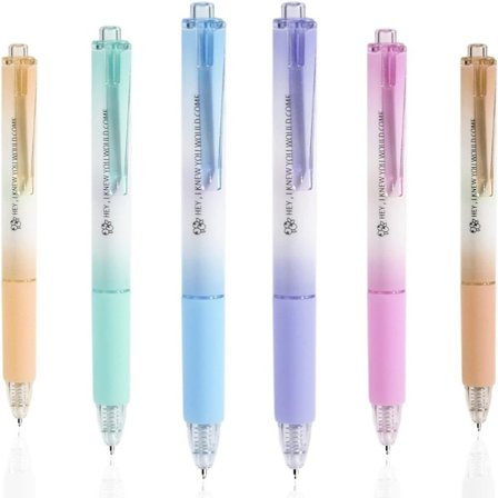 Quick Dry Ink Pen 6 kpl geelikynät