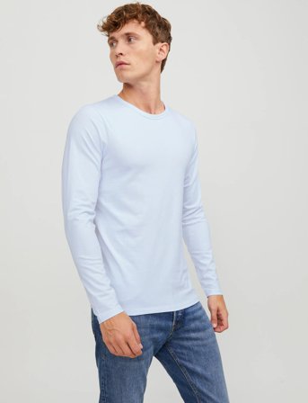 Jack & Jones Jjebasic O-Neck Tee L/S Noos - White - L