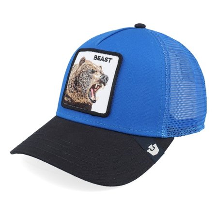 Goorin - Blauw Cap - The Beast Bear Sport Royal/Void Black A-Frame Trucker @ Hatstore
