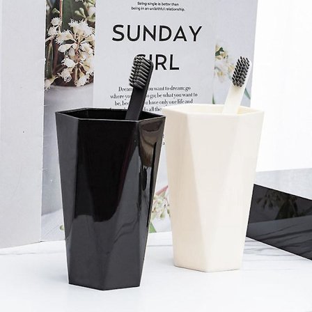 Tandbørsteholder, Plastikkrus, Badeværelsestilbehør, Nordisk Design, (13.6×7.5cm)