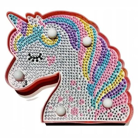 Diamond Painting Lampa för Barn LED / Diamantmålning - Unicorn