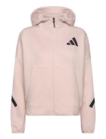 Z.n.e. Full Zip Hoodie Sport Women Sport Clothing Sport Sweat-shirts & Hoodies Sport Hoodies Beige Adidas Sportswear