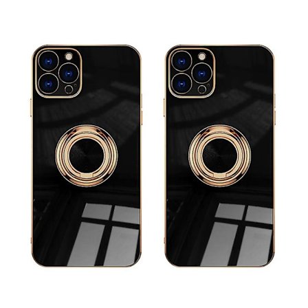 Fodral Kompatibelt Med Iphone 14 Pro Pro Med Skärmskydd, 360 Rotation Magnetisk Ring Kickstand Hållare 2st