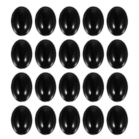 100 stk. sorte ovale sikkerhedsøjne og næser i plastik til bjørnedukke DIY-håndværk