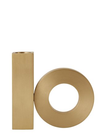 OYOY Living Design Baari Solid Brass Candleholder - Gold - 13X2.6X10CM x 13