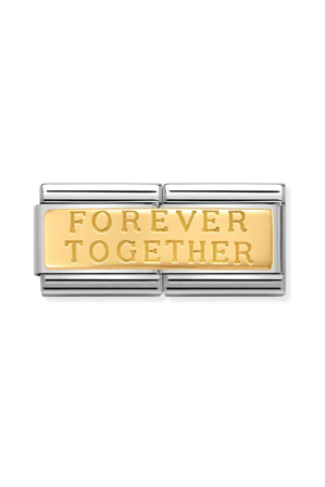 Double Engraved 18k gold FOREVER TOGETHER