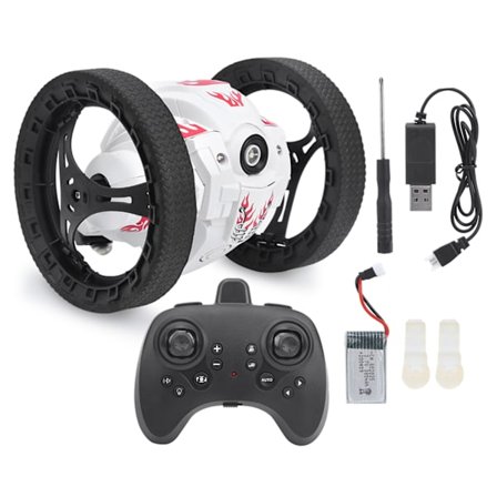 2.4G HZ RC Bil Fjärrkontroll Studsbil 360 Graders Rotation Stuntbil med Ljus