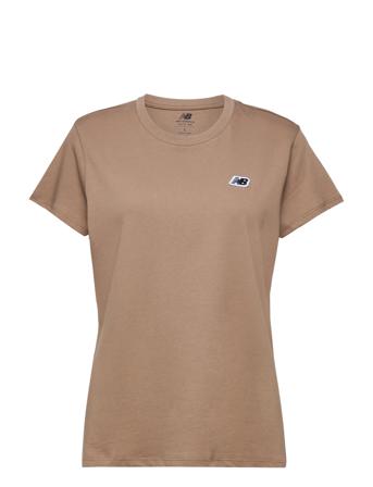 Nb Small Logo Tee T-shirts & Tops Short-sleeved Ruskea New Balance