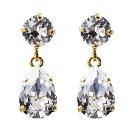 Caroline Svedbom Mini Drop Earrings Crystal Smycken & klockor Dam Guld ONESIZE