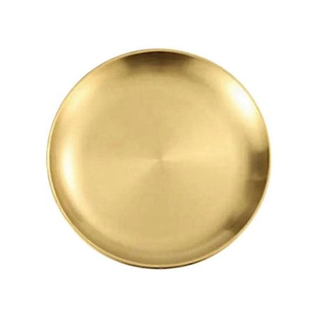 Rustfri Stål Rund Tallerken Campingtallerkener Rustfri Stabelbar Madserveringstallerken 14cm