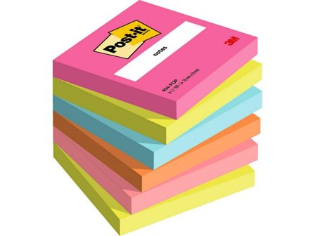 Post-it Notes Poptimistic Collection 76x76mm 6/fp - Lyreco - Kontorsmaterial - Notes och Post-It - Notes - Färgade