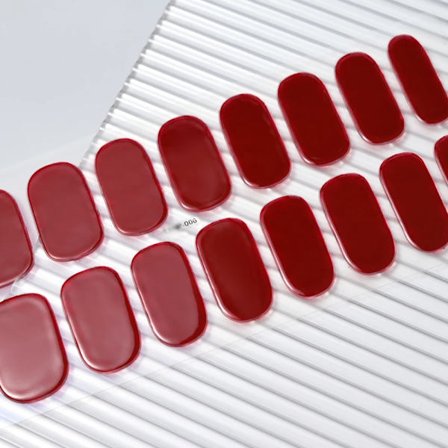 16 Tips Semi-Härdade Gel Nagelstickers Ren Färg UV/LED Lampa Gel Nagellack Wraps Långvarig Full Täckning Gel Sticker Nageldekoration##