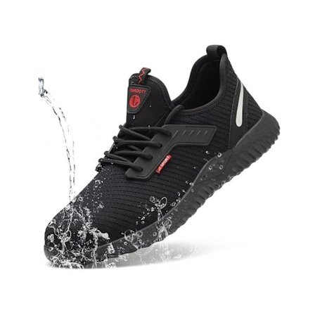 Vernesko Herre Dame Arbeidssko Ståltåhette Beskyttelse Ultralett og Uforgjengelig Pustende Vernesneakers Unisex 38EU 24cm..