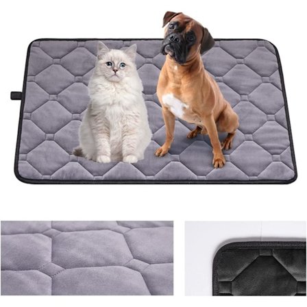 Grå - Hundematte, 45*60cm hundepute, vaskbar kjæledyrmatte,