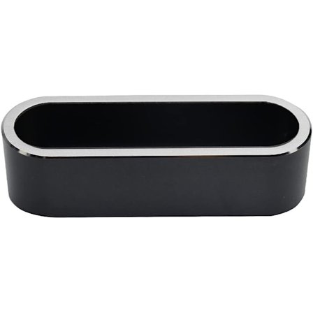 Metal skrivebords kortholder til skrivebord stilfuld aluminiumlegering visitkort display stand til mænd kontor sort 1 pakke