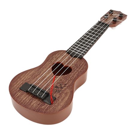 Simulering Ukulele 4 Strenger Justerbar Ukulele Barn Musikkinstrument Leke for Tidlig Utdanning 35cm Brun