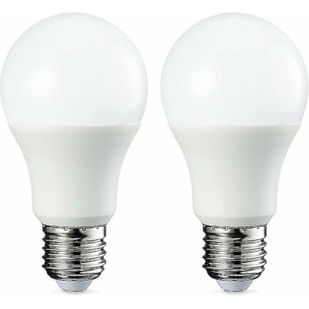 E27 A60 LED-lampa med skruvbas, 9 watt, kallvitt - 2-pack